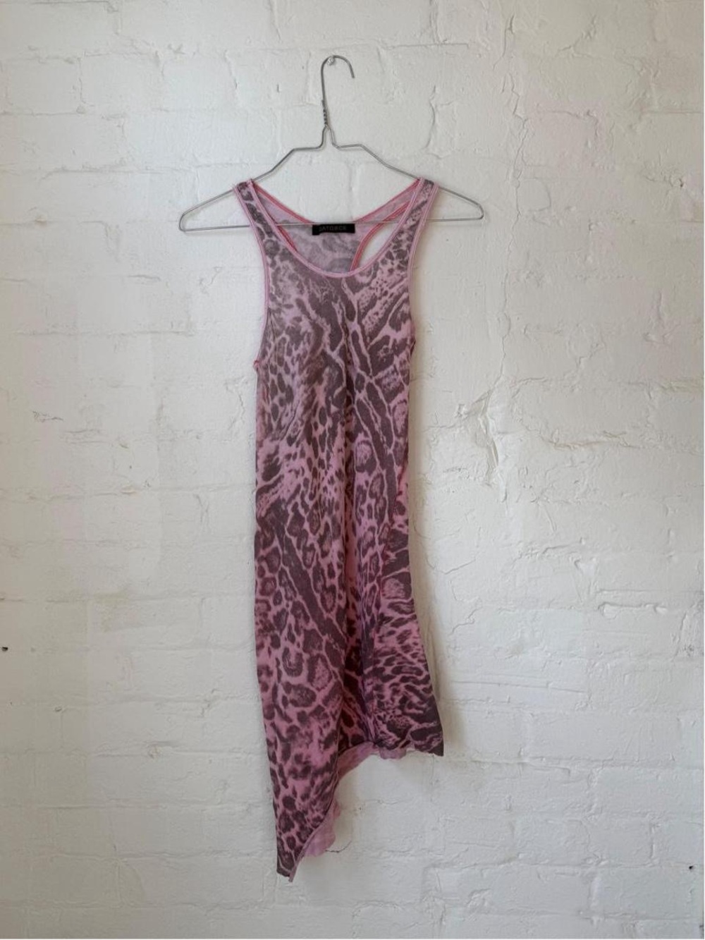 Catorce Japanese brand Animal Print Asymmetric Tank Dress